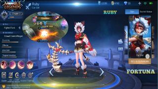 Ruby Cat Girl Skin Gameplay By Fotuna-Mobile Legends????