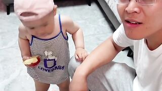 Cute baby video cute father and son video