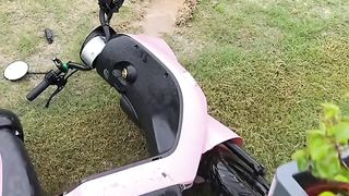 Riding a bike, don't look at your phone