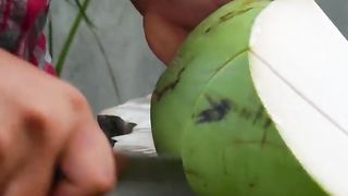 How to Fantastic coconut peeling style ????????