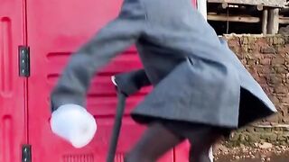 These kids are absolutely hilarious playing the old grandpa who wants to go to the bathroom