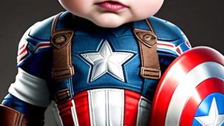 Captain america kids cute