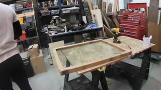 Turning a school bus into a tiny house building a new front doo