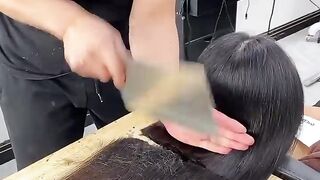 Styles hair cut