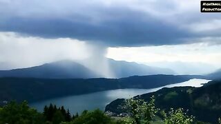 Tsunami from Heaven // Amazing Rainstorm Timelapse // Downburst // Microburst
