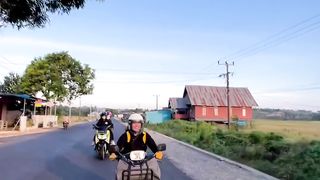 Traveling around the city on a Vespa..... ????????