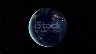 Planet Earth 3D Orbital Animation, Planet Earth At Night