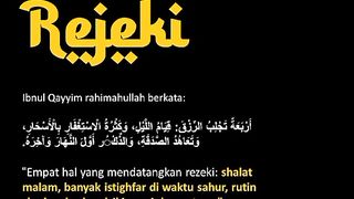 4 hal yang mendatangkan rezeki