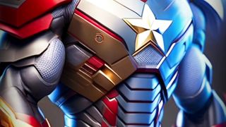 Captain america fusion with ironman, create with Ai