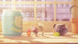In the toilet...(Larva)