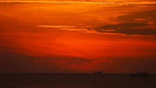 Beautiful sun on the sea