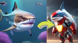 sharks are transformed into Avengers/all characters #avengers #superhero