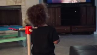little boy playing Nirvana