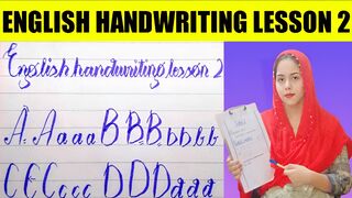 English calligraphy lesson 2 | English handwriting with cut marker |  How to use cut marker