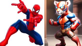 Avengers turned into tigers/all characters #avengers #superhero