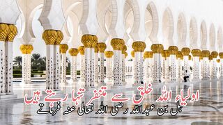 Aulia Allah khalq SE mutanffir tanha rehte hen | اولیاء اللہ خلق سے متنفر تنہا رہتے ہیں