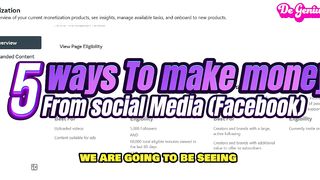 How to Make Money on Social Media with a Small Following | Ways To Earn Money From Facebook