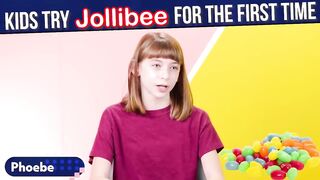 Kids first time try to eat Jollibee
