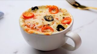 1 Minute Mug Pizza In Microwave