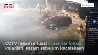 Cctv detik2 kereta tabrak truk di semarang