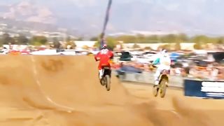Watch this epic race, With the right to a BackFlip at the end....