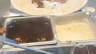 Fast food barbacoa burrito