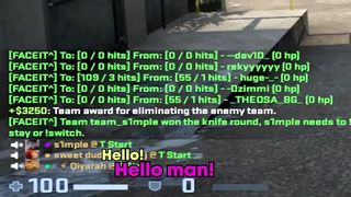 s1mple plays faceit with NIP female roster! | CSGO