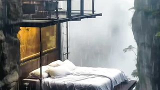 DIY 3D bedroom on the edge of a cliff #part 1