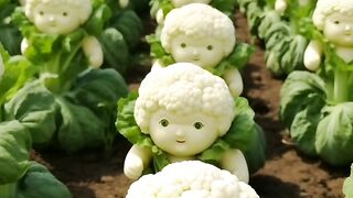 diy 3D with broccoli cauliflower
