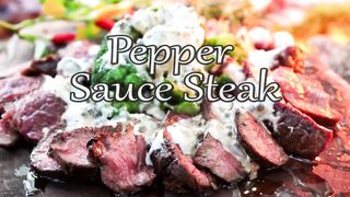 making beef steak in the forest