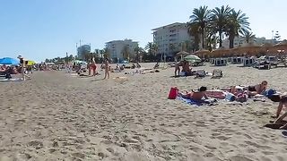 Unbelievable the Beach in Spain - Barceloneta, Mallorca, Beach Walk Paradise Bikini