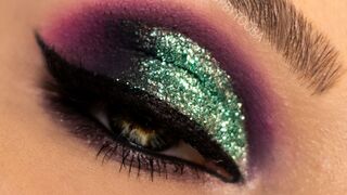 Green Glitter Makeup