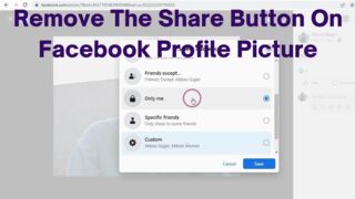 How To Remove The Share Button On Facebook Profile Picture (2023)