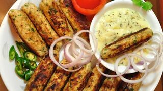 Seekh kabab in restaurant style