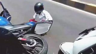 Bike crash in High road