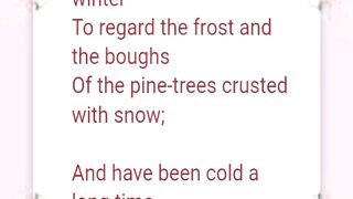 English Poem The Snow Man By Wallace Stevens