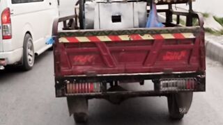 Jugad on rickshaw .... sugar cane machine..https://bux.money/u/524648