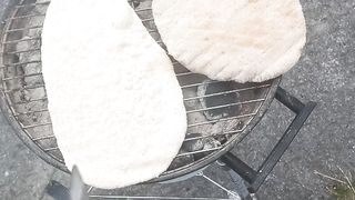 Making Chapati/Roti on BBQ Grill