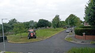 Grass leveling Machine. A service by government