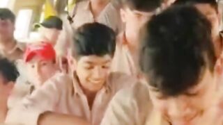 school boy funny dance