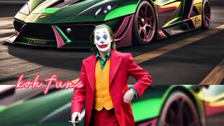 Superhero Avengers but supercar