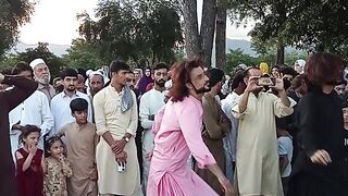 Young Pathan boys attan dance