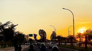 Sunset in the city