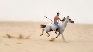 شاهد أقوى واسرع خيل مع خيال كفو يرمي لجام الخيل ???????? #خيل #السعودية.mp4