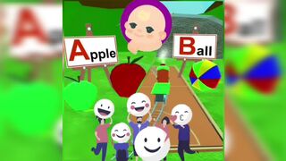 Learn A,B,C   Phonics Words   A For Apple   ABC Alphabet Songs with Sounds for Children