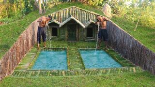 Build House Under The Wood roots & Add Two Swimming Pool