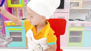 Chris and Mom try to find healthy ice cream in supermarket_