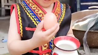 Child style of breakfast