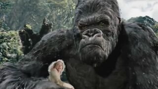 Movie CLIP - Kong Battles the T-Rexes (KING KONG)