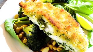 Pesto-Parmesan Perfection: Baked Haddock with a Flavorful Twist!
